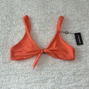 Blackbough Tie Front Bikini Top